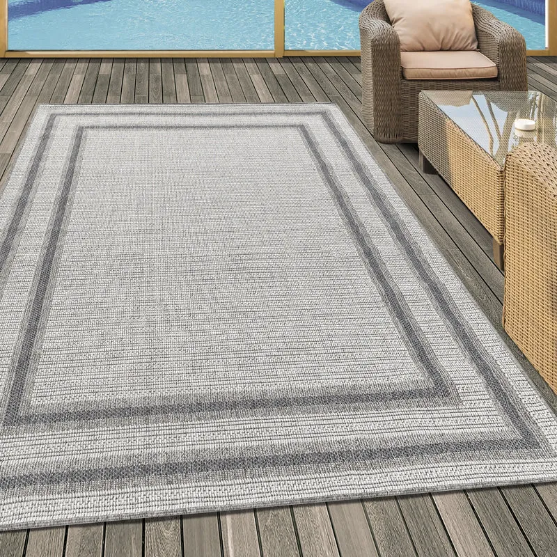 ARUBA - Tapis intérieur / extérieur à motif géométrique crème - ARU4901CRE