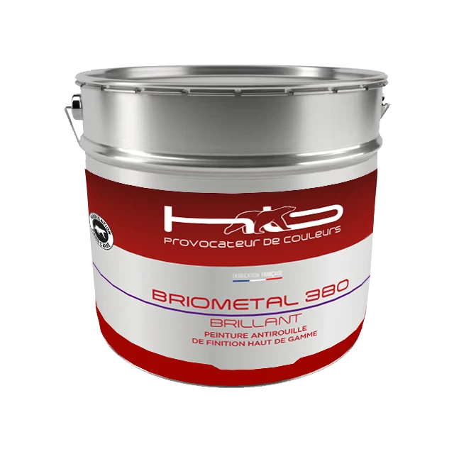 BRIOMETAL 380 BRILLANT Peinture de finition brillante haute gamme pour métaux ferreux et boiseries