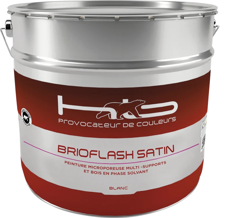 BRIOFLASH SATIN Peinture 2 en 1 primaire et finition multisupports bois