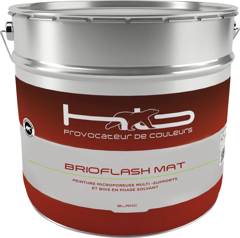 BRIOFLASH MAT Peinture 2 en 1 primaire et finition multisupports bois