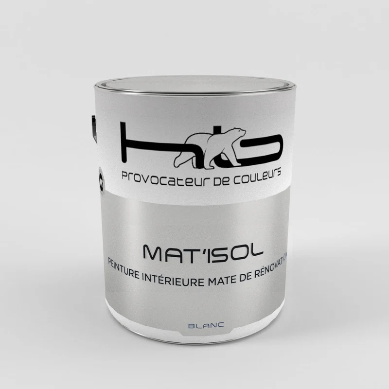 MAT'ISOL Impression mate sans tension à base d'huile végétale traitée à la chaux