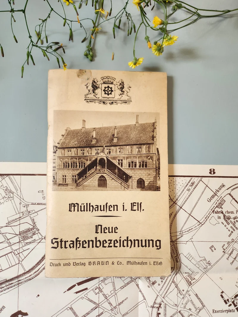 Ancien livret Mulhouse Alsace allemande – Neue Straßenbezeichnung – Guide des rues – décembre 1940