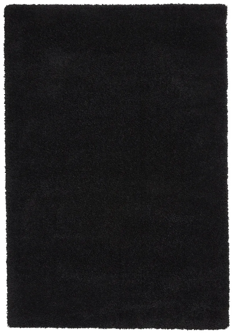 Tapis Shaggy Noir uni intérieur SIERRA