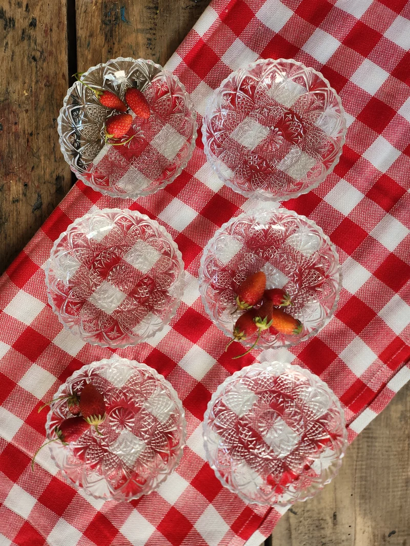 Coupelle en verre pressé-lot de 6