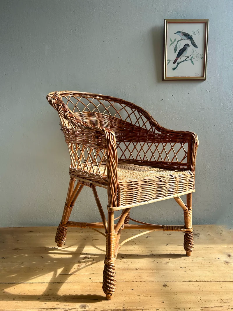 Chaise enfant en rotin