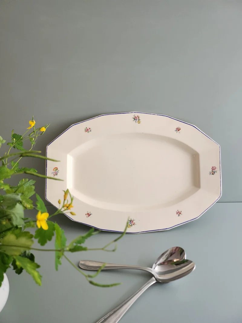Plat ovale Badonviller fleuri