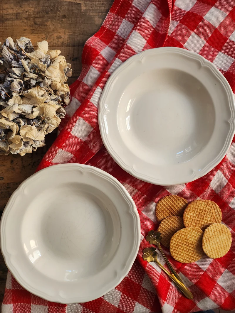 Assiettes creuses Quadrifoglio en céramique lot de 2
