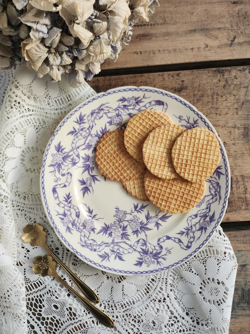 Assiette à dessert Epine Sarreguemines à fleurs