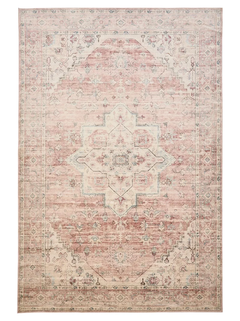 Tapis vintage oriental rose 80x150 cm