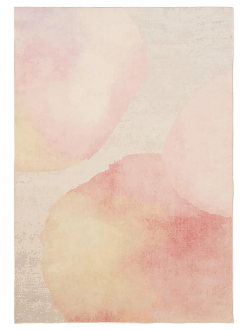 Tapis moderne design beige et rose 200x300 cm