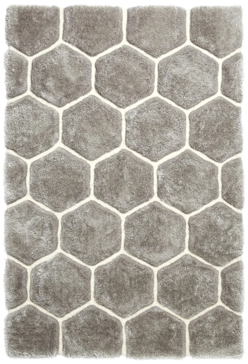 Tapis shaggy gris style moderne NOBLE HOUSE NH30782