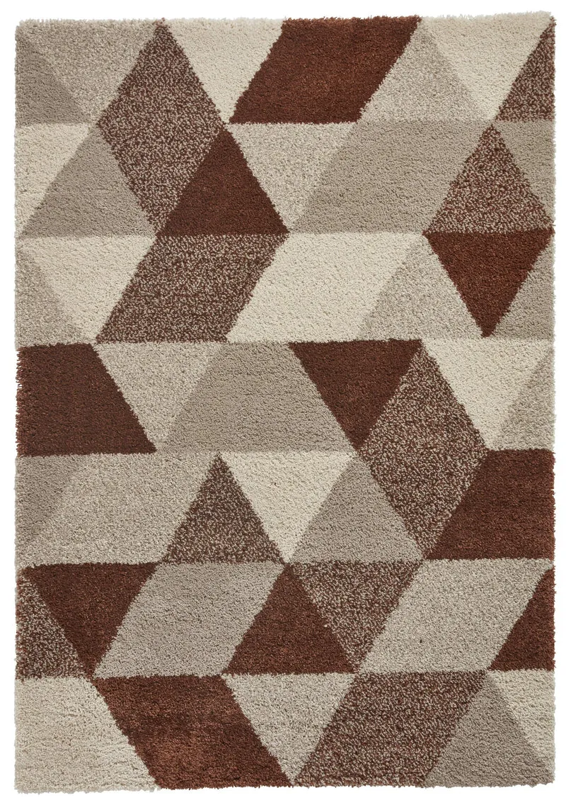 Tapis Scandinave marron type shaggy ROYAL NOMADIC