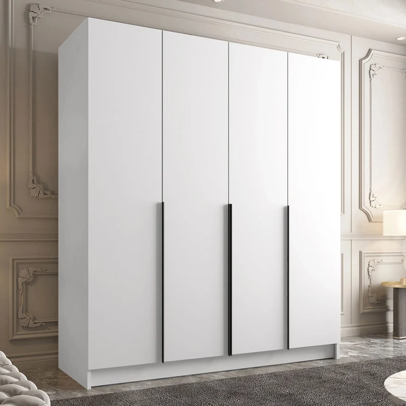 Armoire MOBILIER 1 Closico Navor I (Blanc+ Noir)