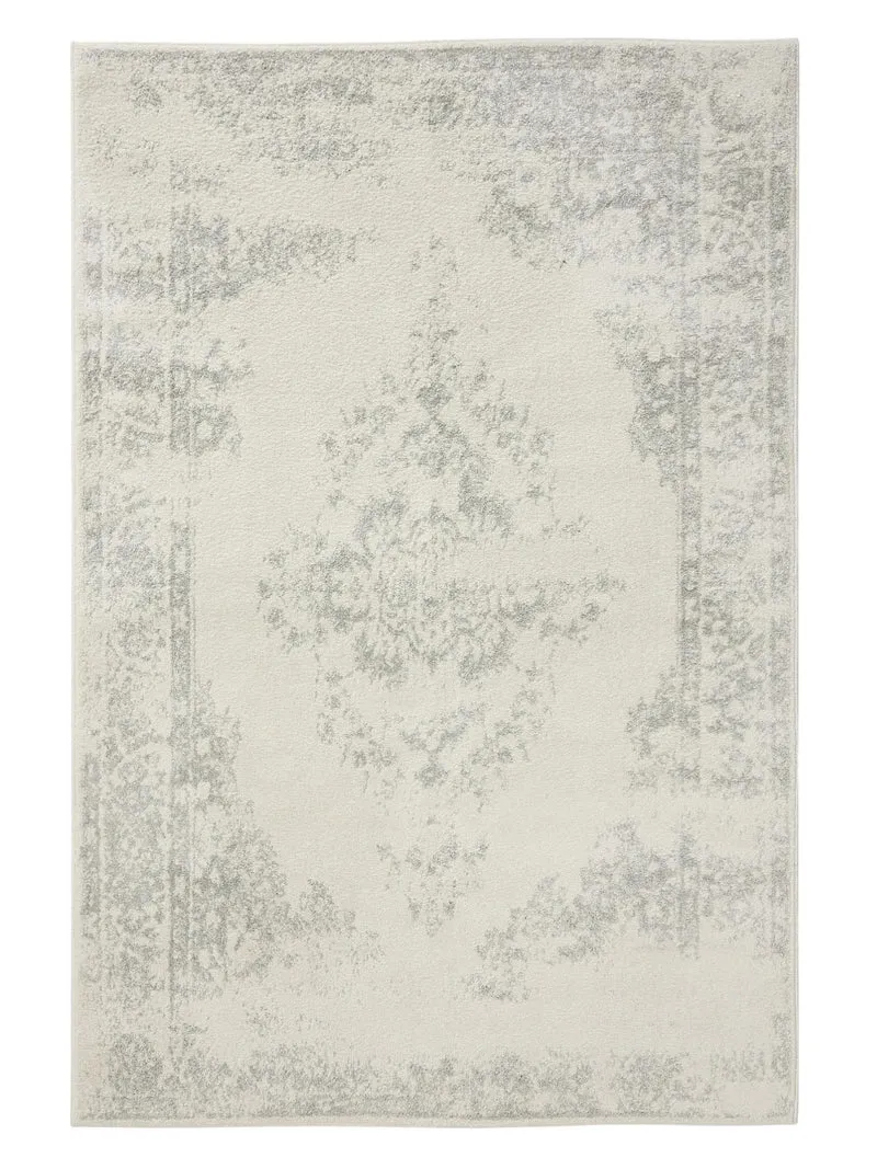 Tapis vintage motif oriental blanc et vert clair 140x200 cm