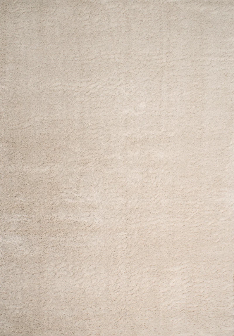 COSY - Tapis uni moderne à poils longs crème – COS902CRE