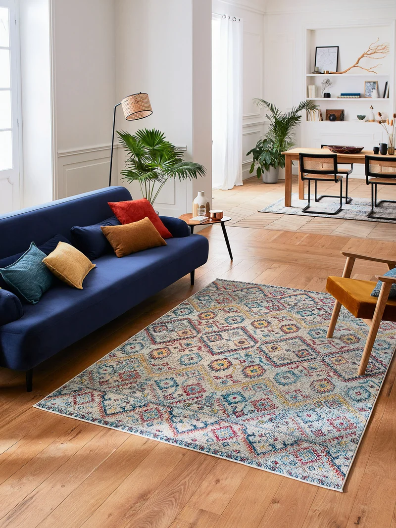 ANATOLIA - Tapis vintage à poils courts multicolore - ANA770MUL