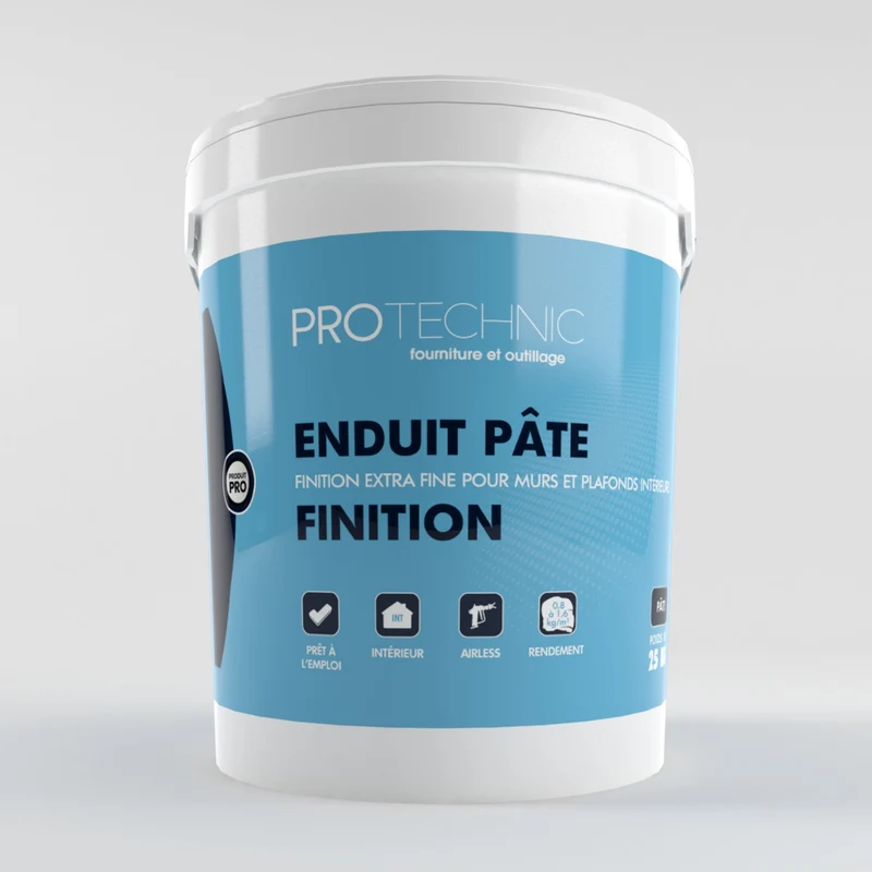 Enduit pelliculaire en pâte finition extra fine prêt à l'emploi pour application Airless pour intérieur.