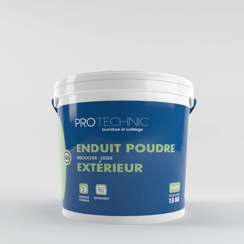 Enduit en poudre pour extérieur idéal pour reboucher et lisser