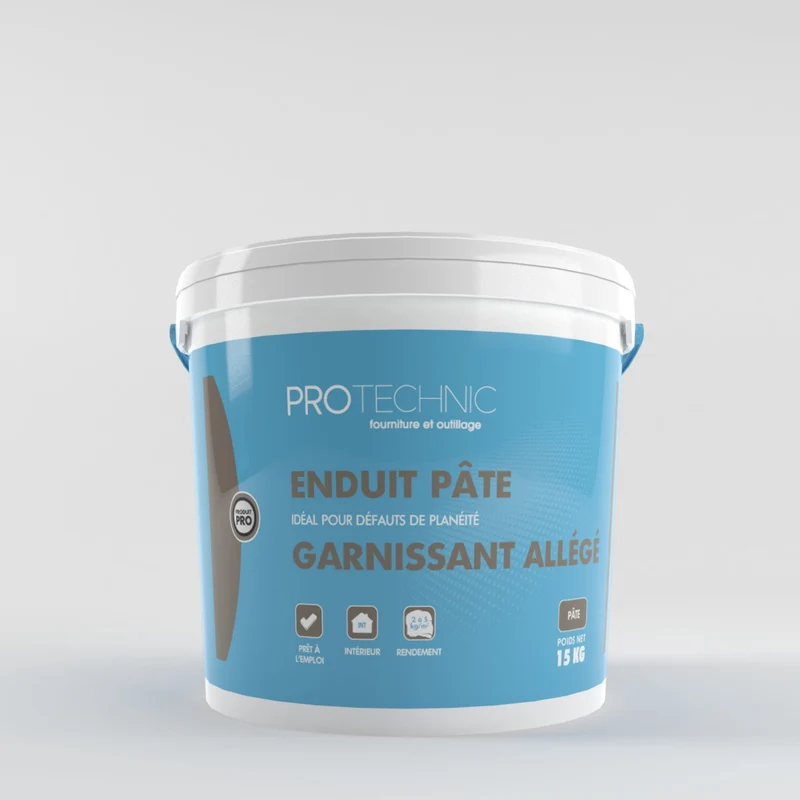 Enduit en pâte Garnissant allégé prêt à l'emploi; idéal pour les défauts de planéité pour intérieur.