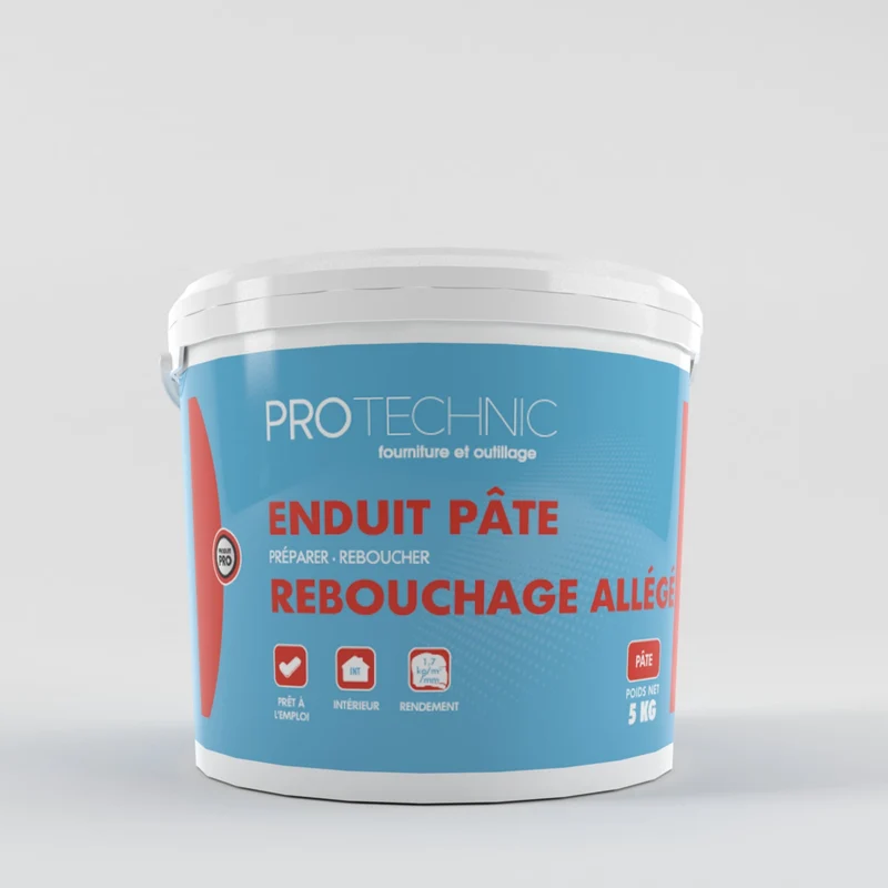 Enduit en pâte Rebouchage allégé prêt à l'emploi pour réparer et reboucher pour intérieur.