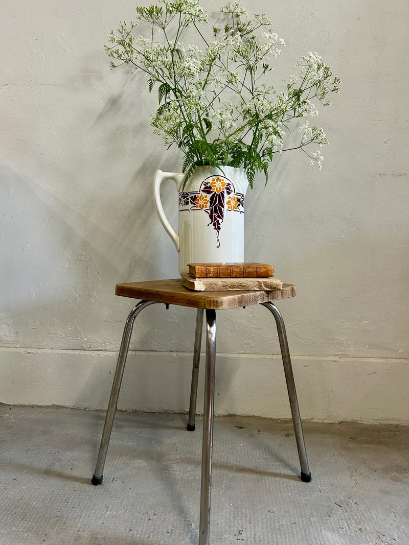 Tabouret bois et métal