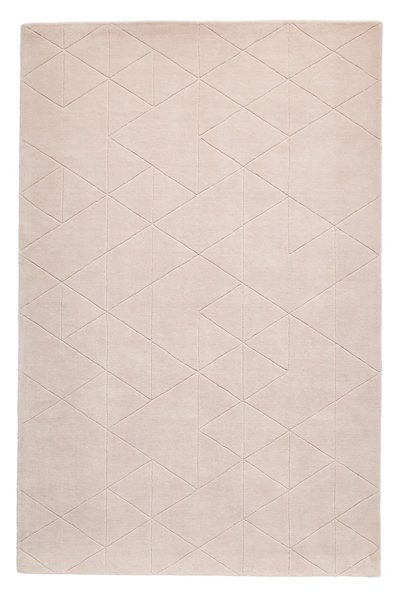 Tapis Rose uni en laine tissé main KASBAH