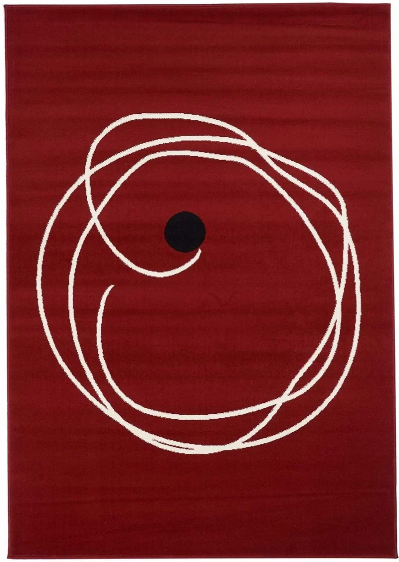 Tapis Rouge Contemporain Abstrait AF ROPOINT
