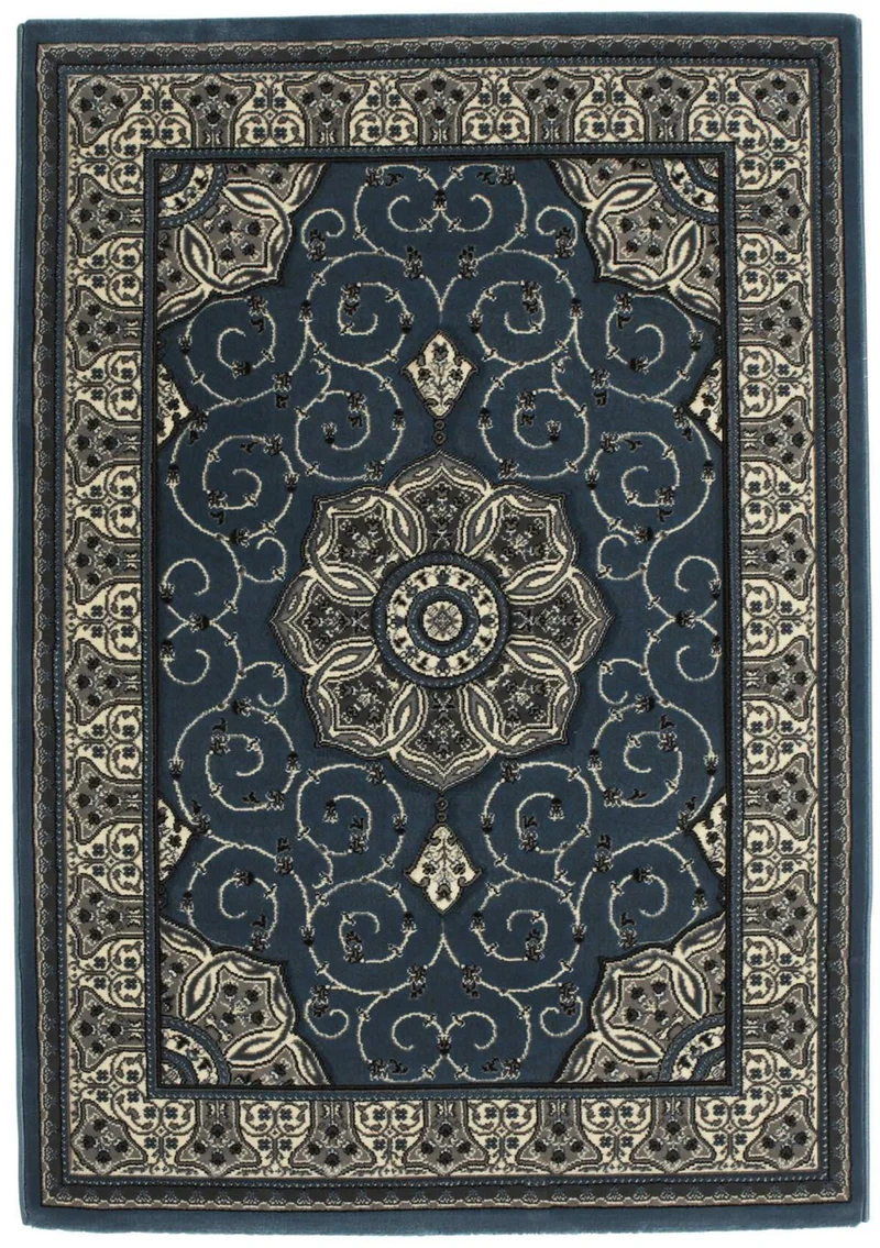 Tapis Oriental Bleu foncé polypropylène HERITAGE