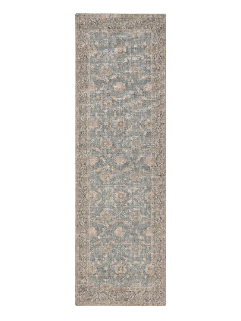 Tapis oriental de couloir bleu 80x250 cm