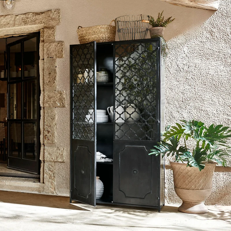 Vitrine LOBERON Astralon métal noir