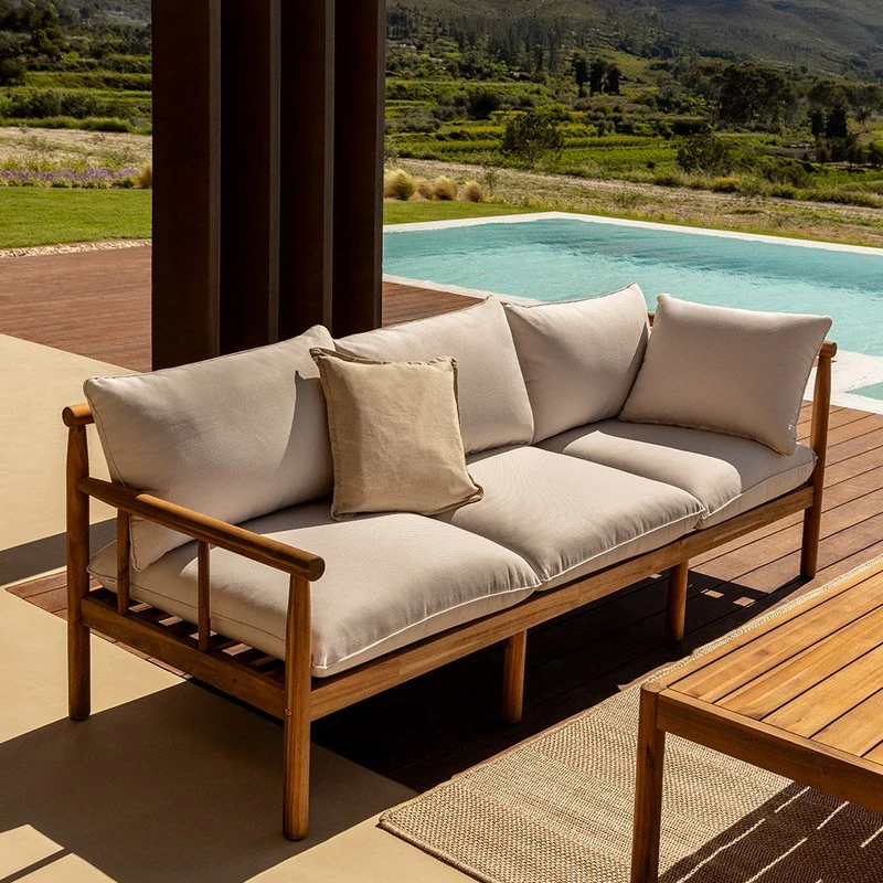 Canapé de jardin SKLUM 3 places en bois d'acacia Melvin