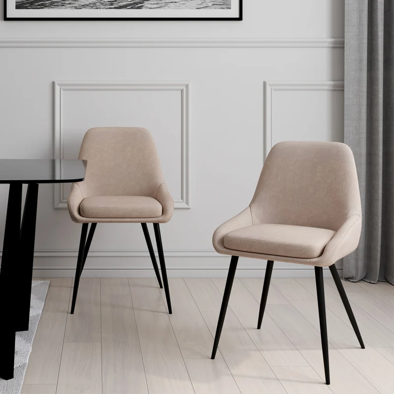 Lot de 2 chaises Ornella taupe