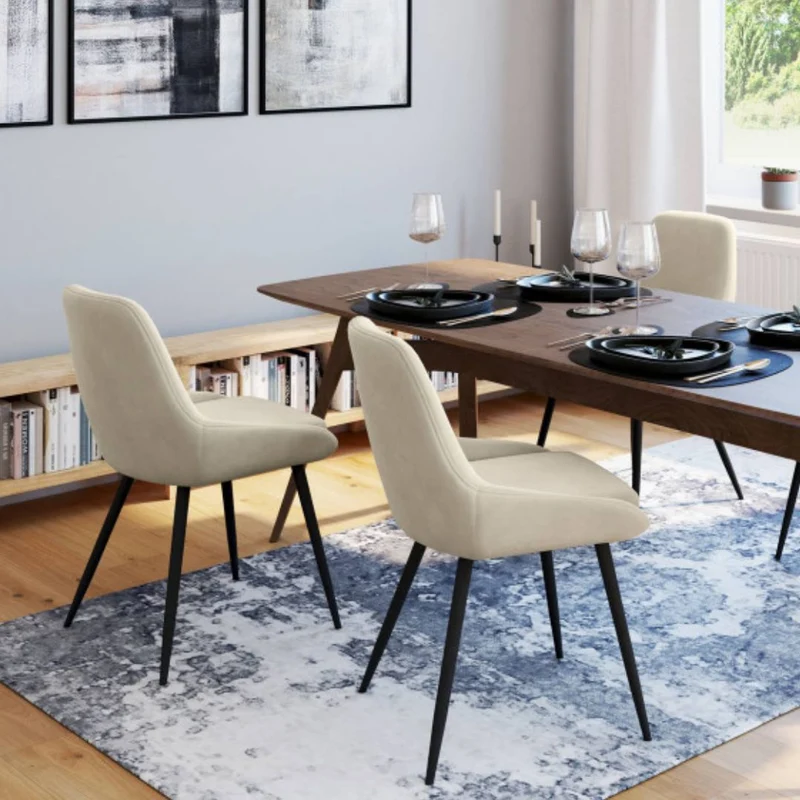 Lot de 4 chaises Olivia creme