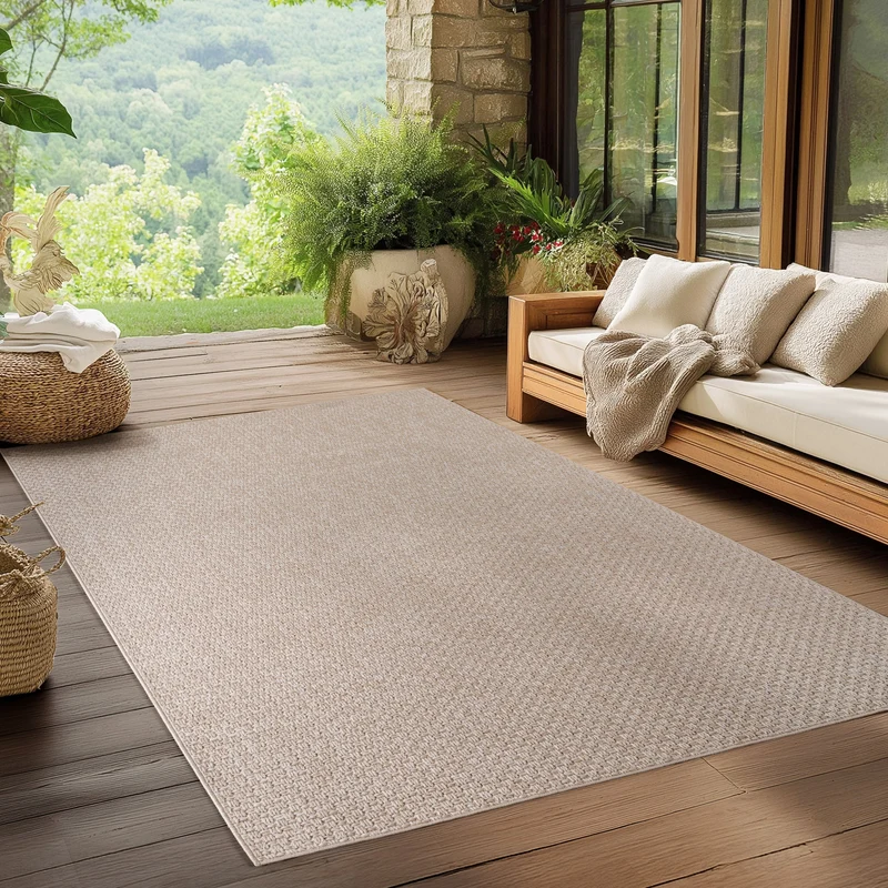 NEREA – Tapis Intérieur/Extérieur Beige au Design Moderne - NER1901BEI