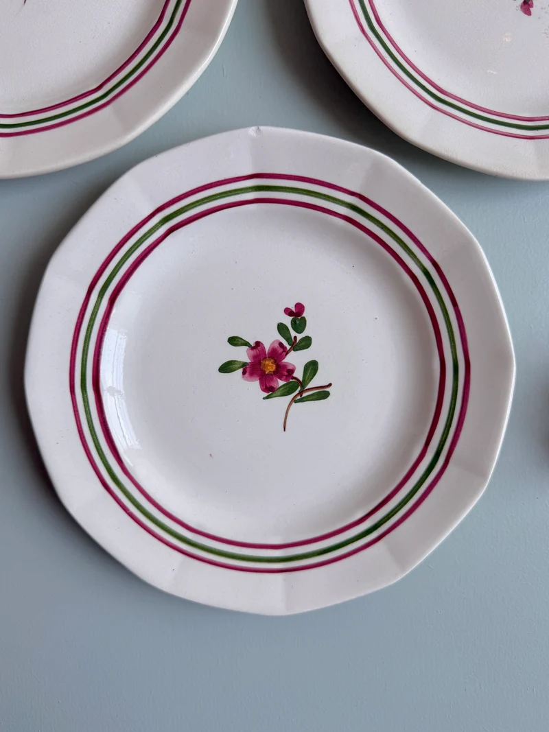 Assiettes à dessert modèle Armelle de Sarreguemines - lot de 4