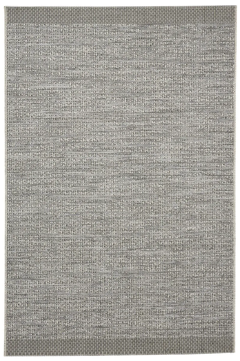 Tapis Kilim intérieur extérieur argent uni STITCH