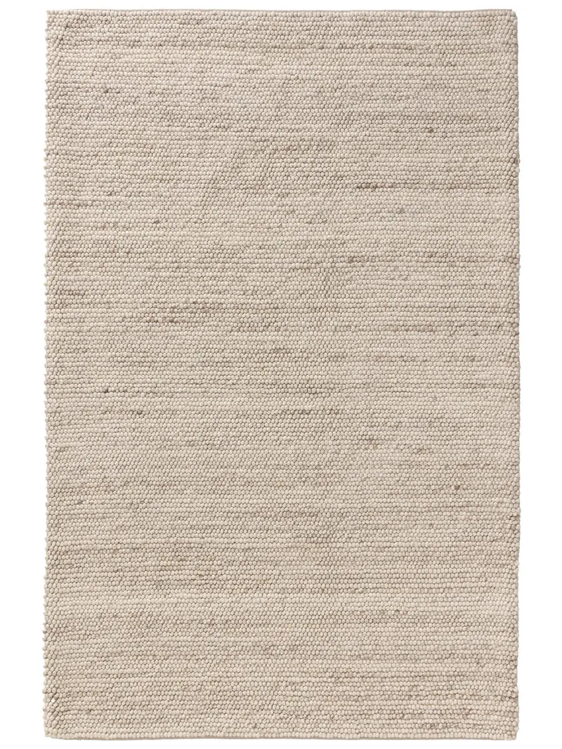 Tapis moderne uni beige en laine 160x230 cm