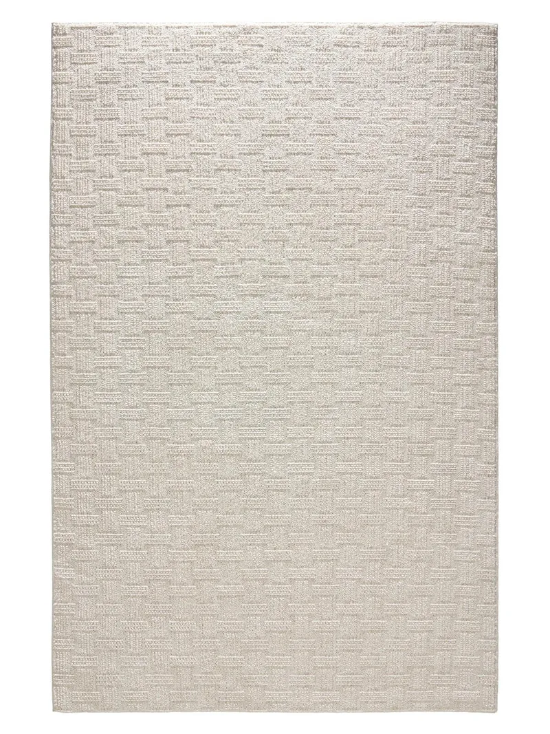Tapis moderne tressé crème 117x170 cm