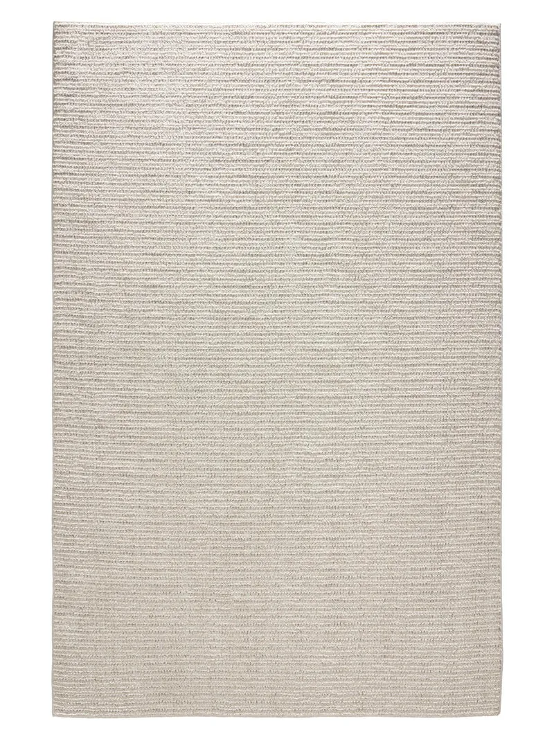 Tapis moderne tressage rayé crème 117x170 cm