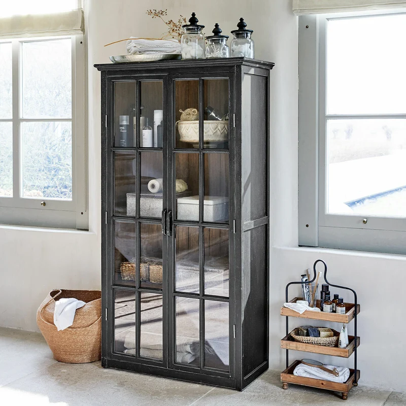 Vitrine LOBERON Keanu noir vieilli