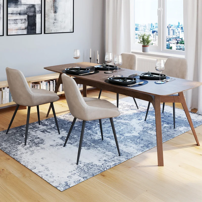 Lot de 4 chaises Olivia taupe