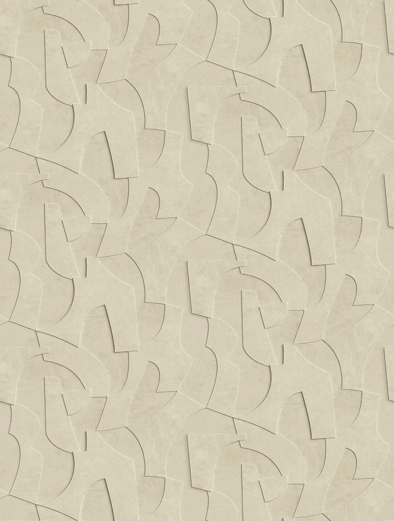 Papier peint panoramique effet pierre à reliefs Pattes d'oies (Collection Empreinte)