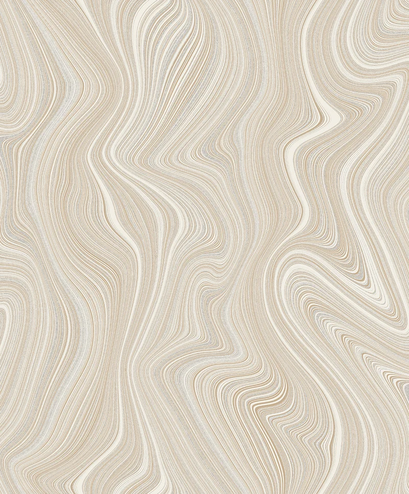 Papier peint effet vague de sable crème Dune I (Collection Empreinte)
