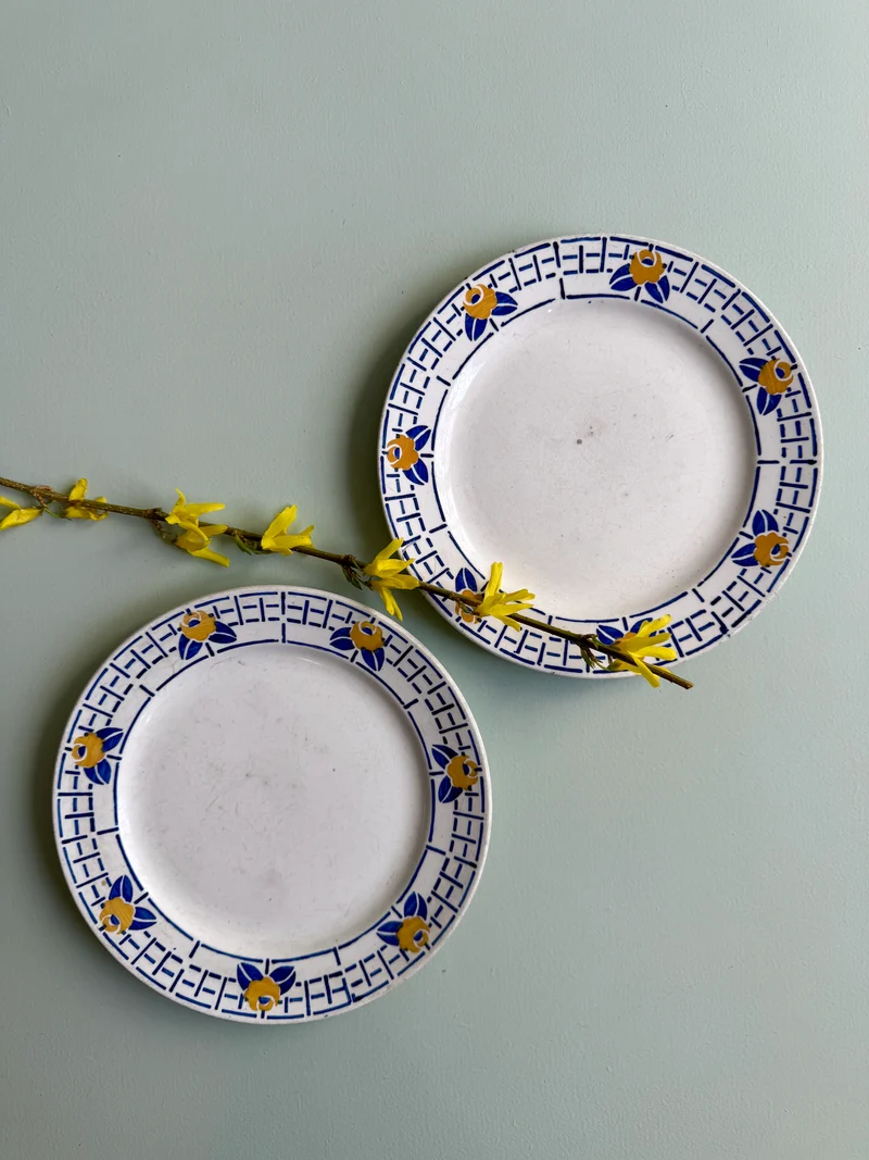 Assiettes à dessert modèle Ribeauvillé Sarreguemines - lot de 2