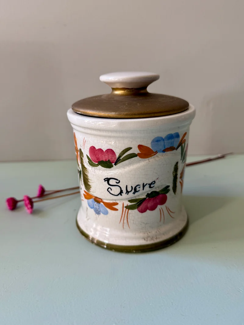 Sucrier avec couvercle fait main