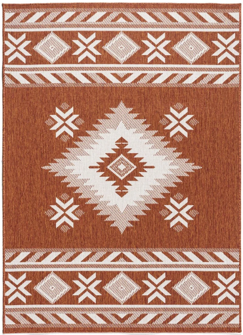 Tapis Extérieur réversible Orange Scandinave SNOWA