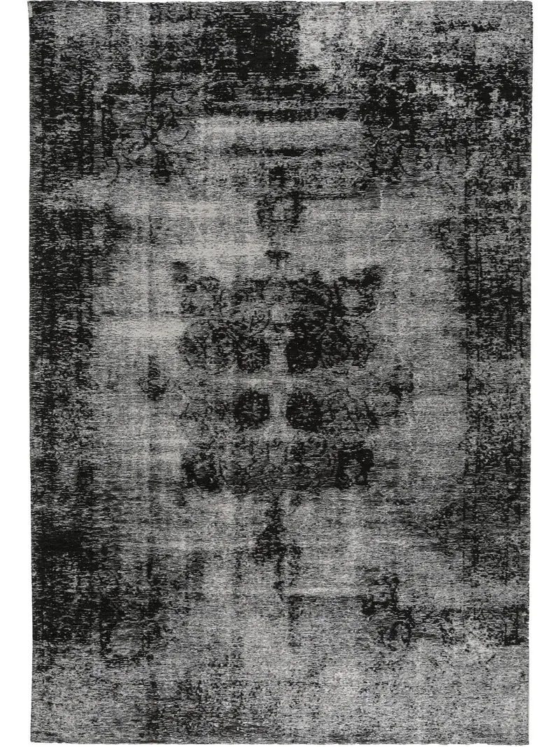 Tapis contemporain vintage noir 155x235 cm