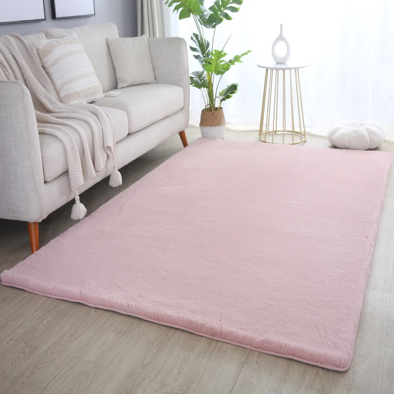 BARROW - Tapis uni doux à poils longs - BAR5100ROS