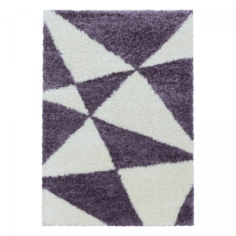 Tapis Shaggy Violet Ta en Polypropylène 120x120 cm – Jadorel