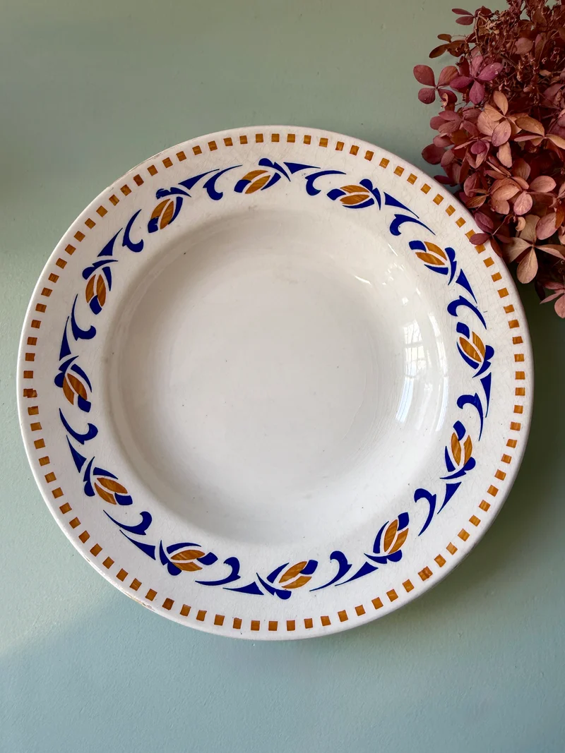 Assiette creuse motifs géométriques de Moulin des Loups